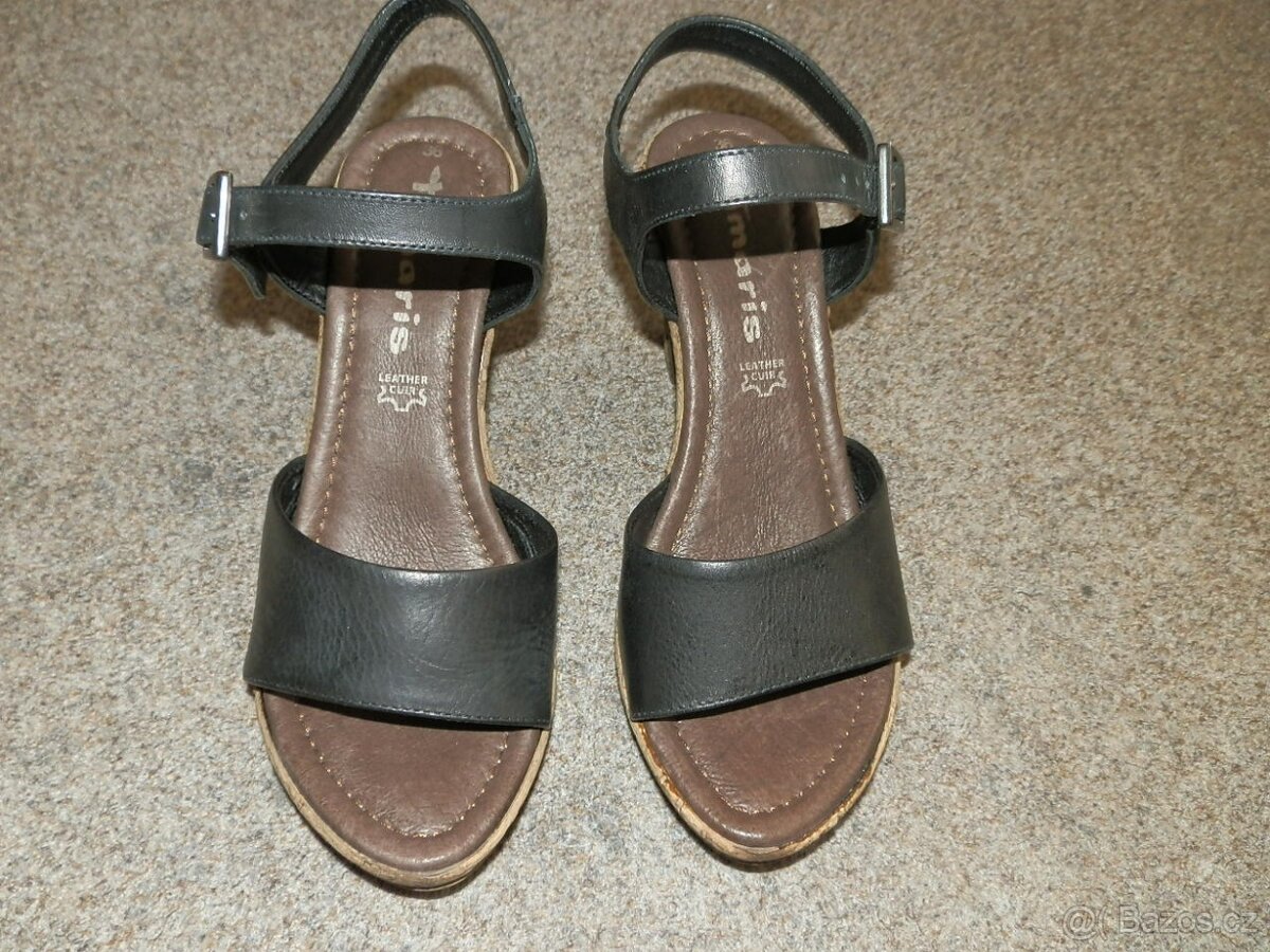 Páskové kožené boty vel.36 - 2