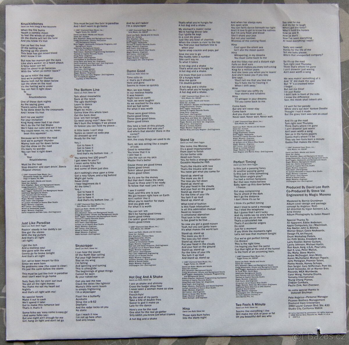 LP deska - David Lee Roth (ex-Van Halen) - Skyscraper (USA) - 2