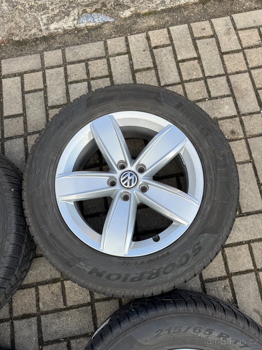 ORIGINÁL Alu Volkswagen Corvara R17, 5x112 - ZIMNÍ PNEU - 2