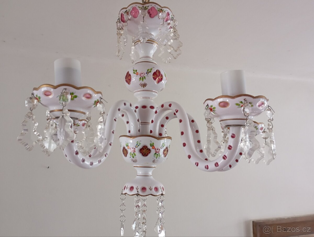 Starožitný křišťálový lustr - 2