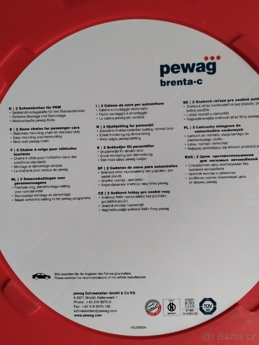 Zimní řetězy Pewag 175/80, 185/65, 185/60 - 2