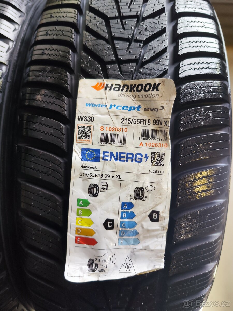 Zimní pneu =HANKOOK= 215/55 R18 = 2ks - 2