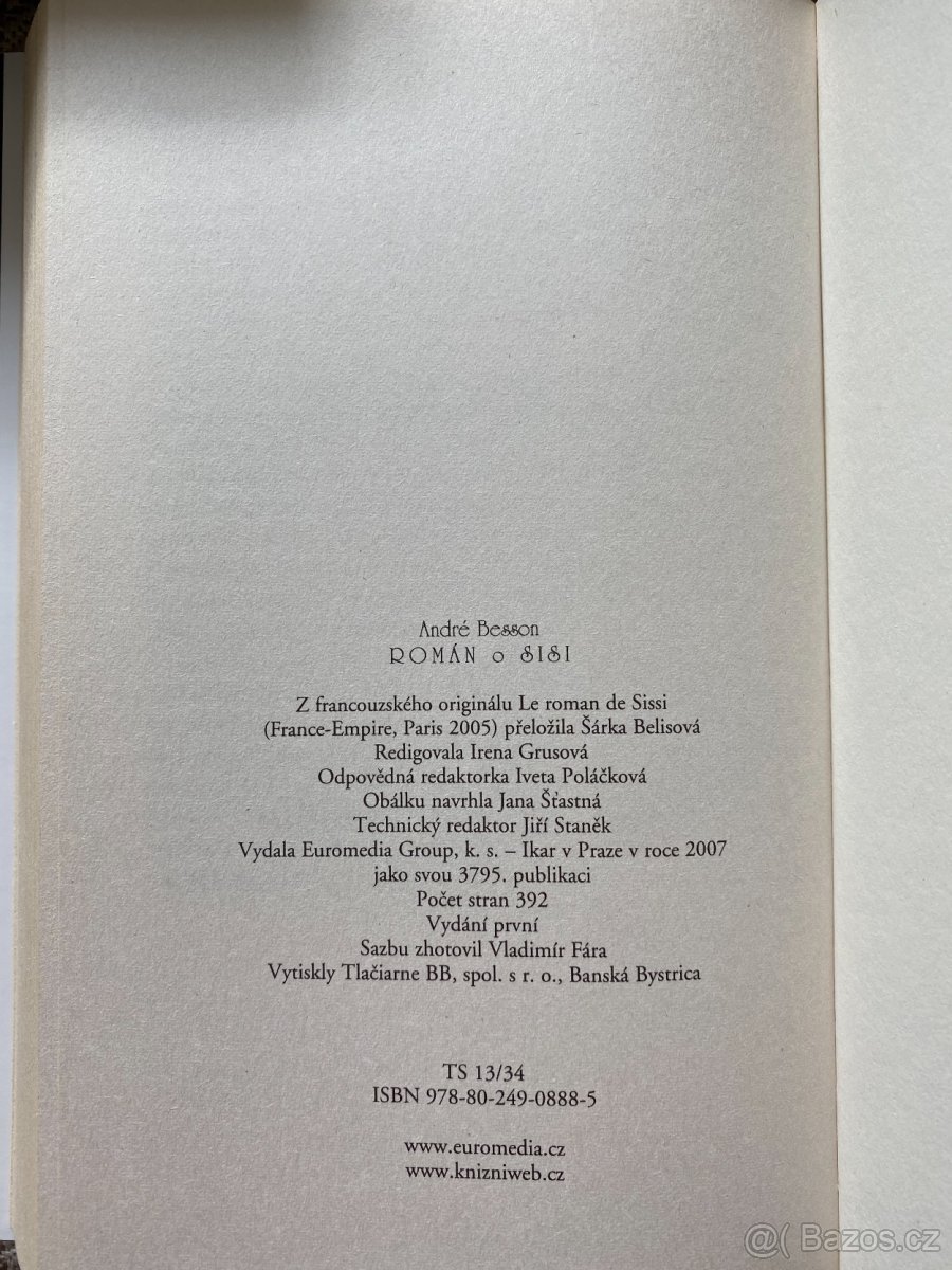 Kniha Román o Sissi - André Besson - 2