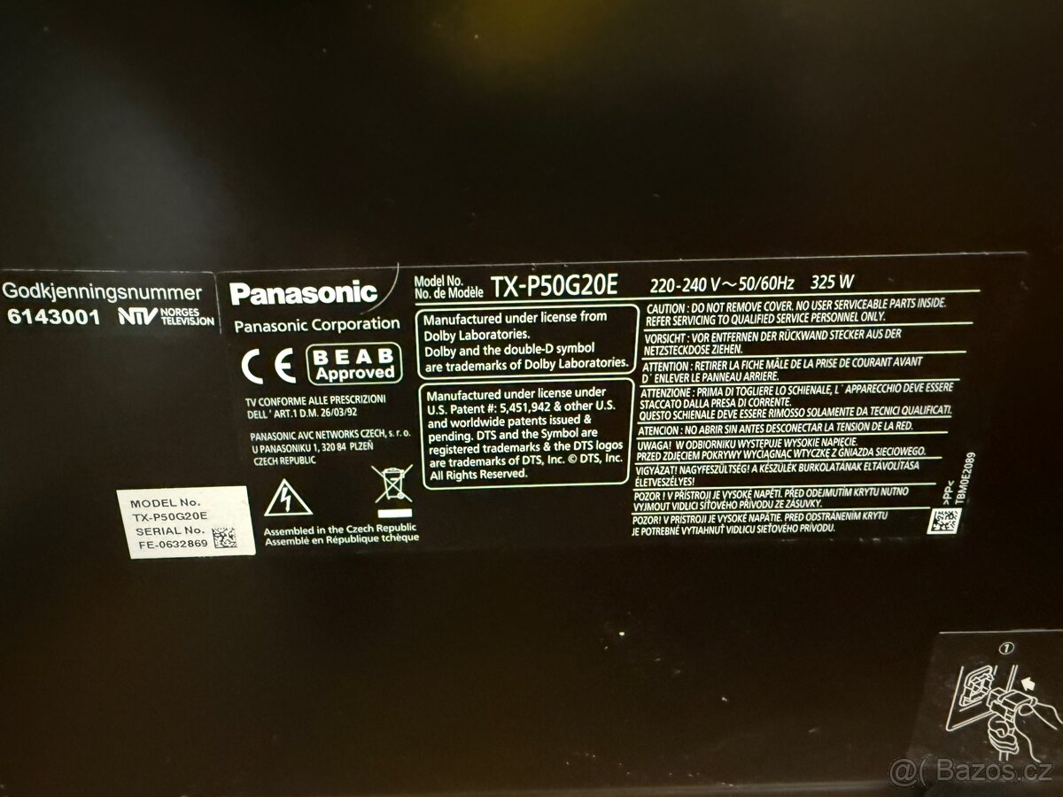 Panasonic 50” - 2