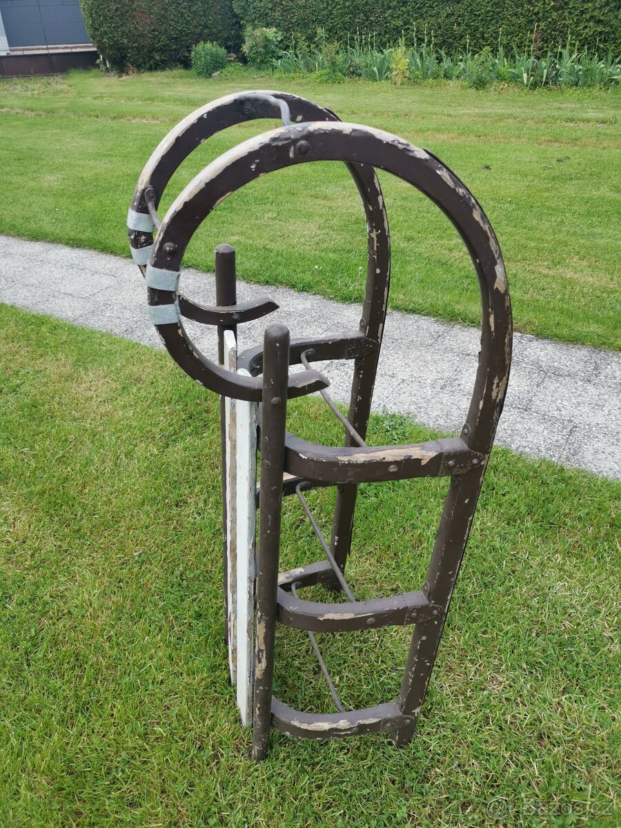 Sáně rohačky, starožitné, na upcyklaci - 2