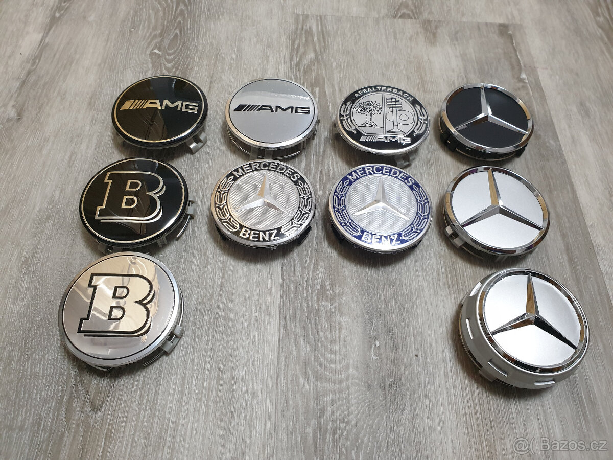 nové středové krytky mercedes-benz 75mm - 2