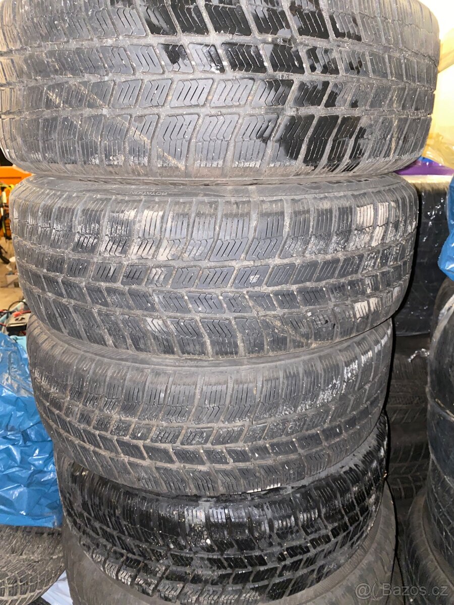 Plechové disky 15” 4x108 a zimní pneu 185/60/R15 - 2