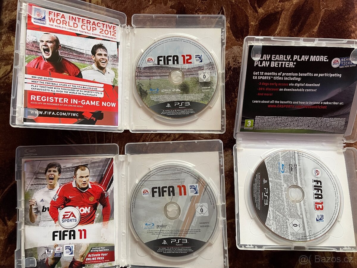 3x hra fotbal FIFA na PS3 Disk Top stav FIFA11 FIFA12 FIFA13 - 2