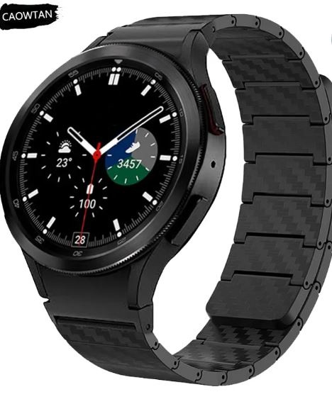 Magneticky pásek k hodinkám 20mm černý/karbon - 2