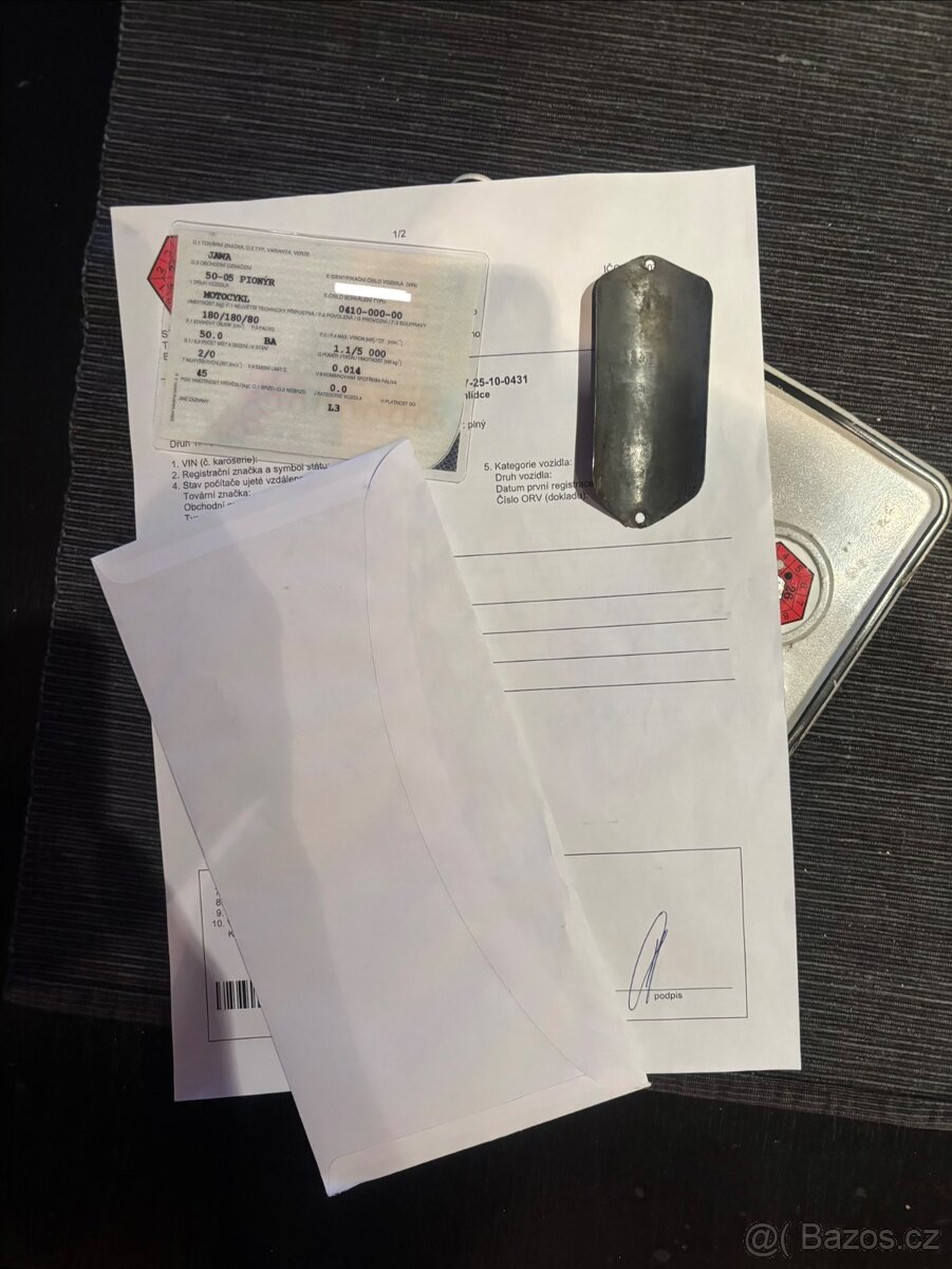 Jawa Pionyr 05 TP Doklady - 2