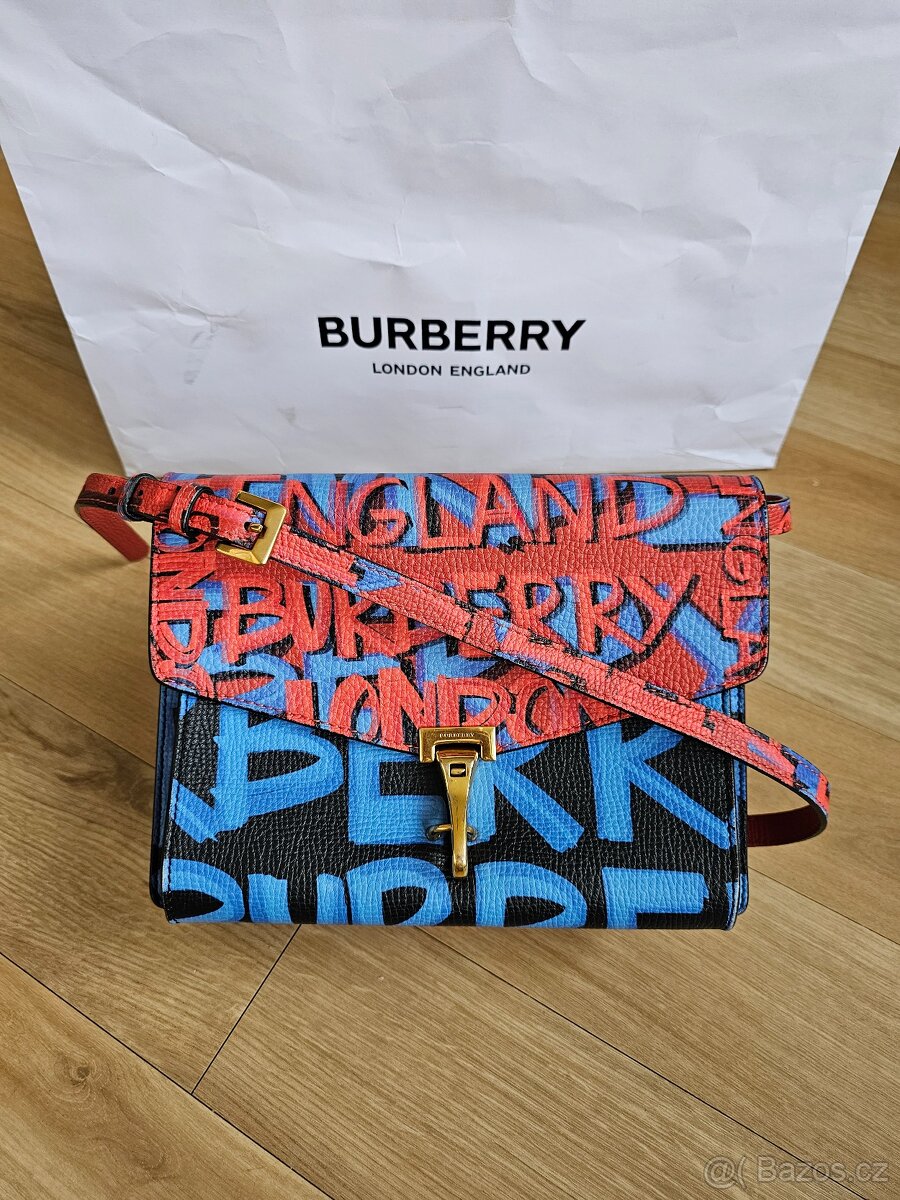 Burberry Small Graffiti Print Leather Crossbody Bag - 2