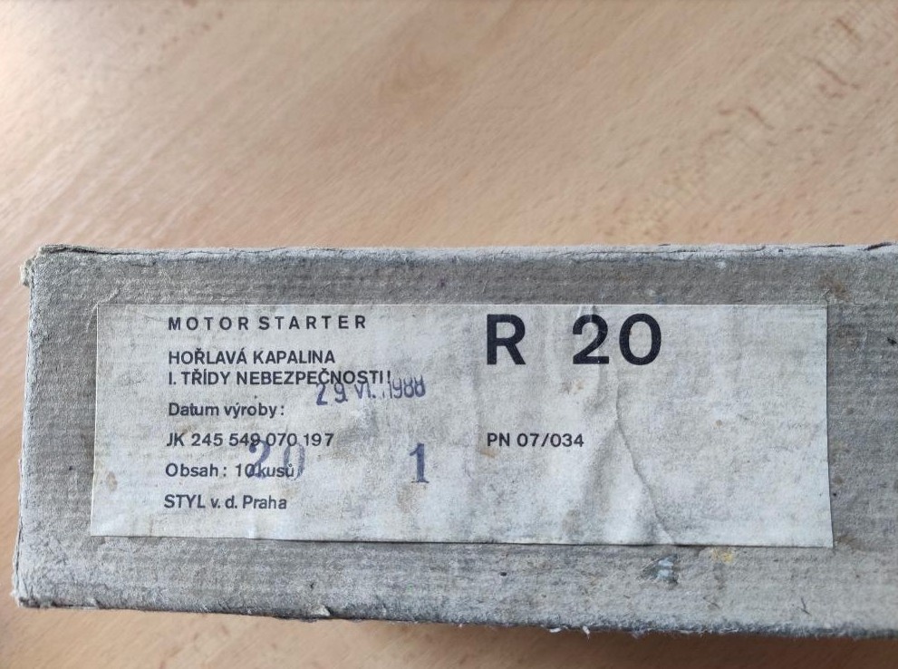 Retro eterové patrony MOTOR STARTER R20 - 2