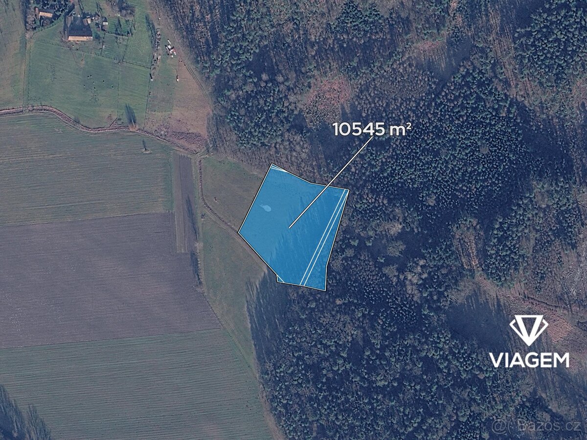 Pole 10 545 m², Podíl 25 % o výměře 2 636 m² - 2