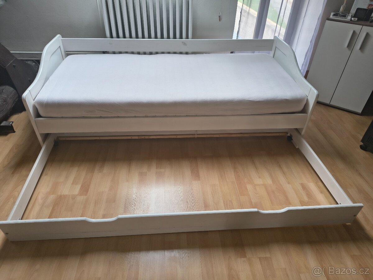 Dětská postel s přístylkou ikea bílá pro dva - 2