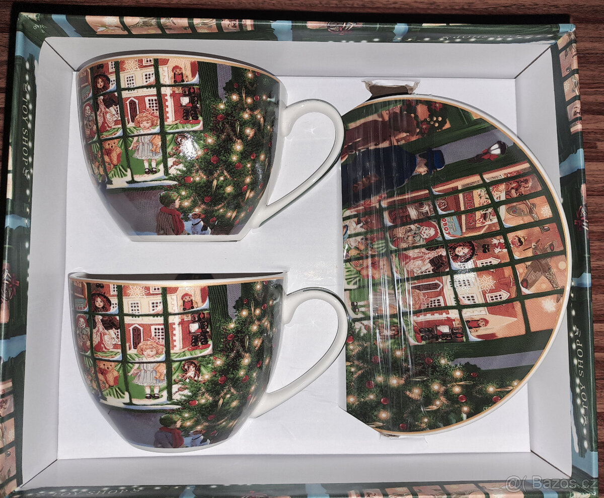 Vánoční sada hrníčků s talířky – The Christmas Collection - 2