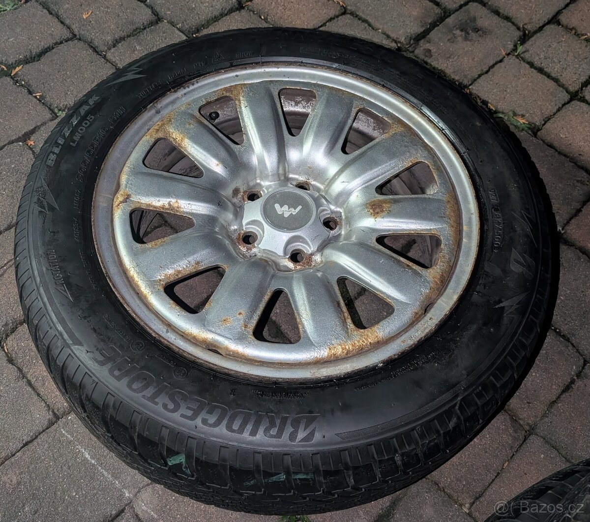 Opel Astra kola 16": plech. disky + zimní pneu - 2