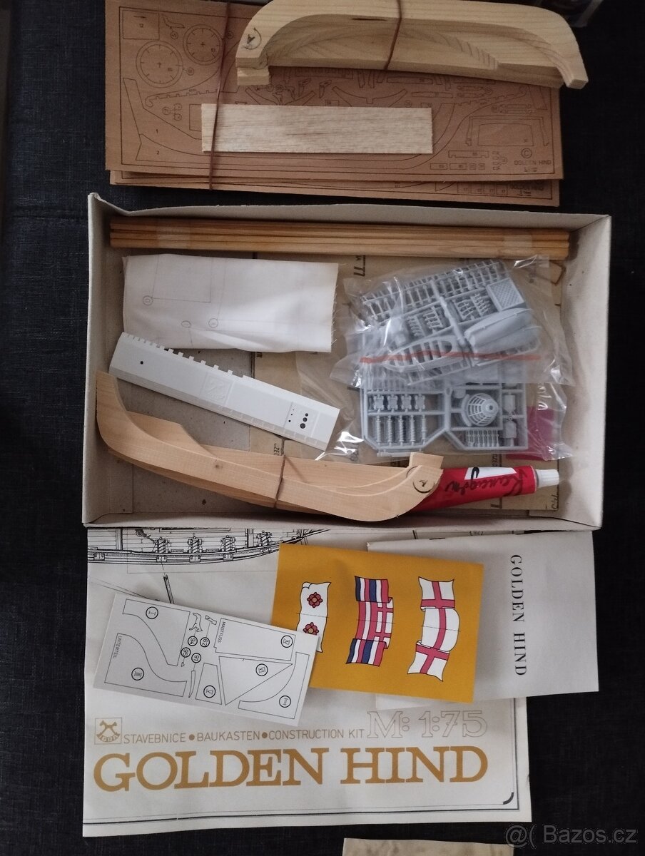 Golden Hind loď dřevěný model - 2