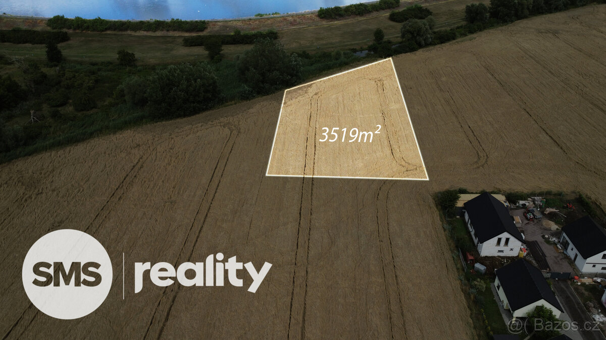 Prodej pole v blízkosti vodní nádrže Nové mlýny, 3519 m2 - 2