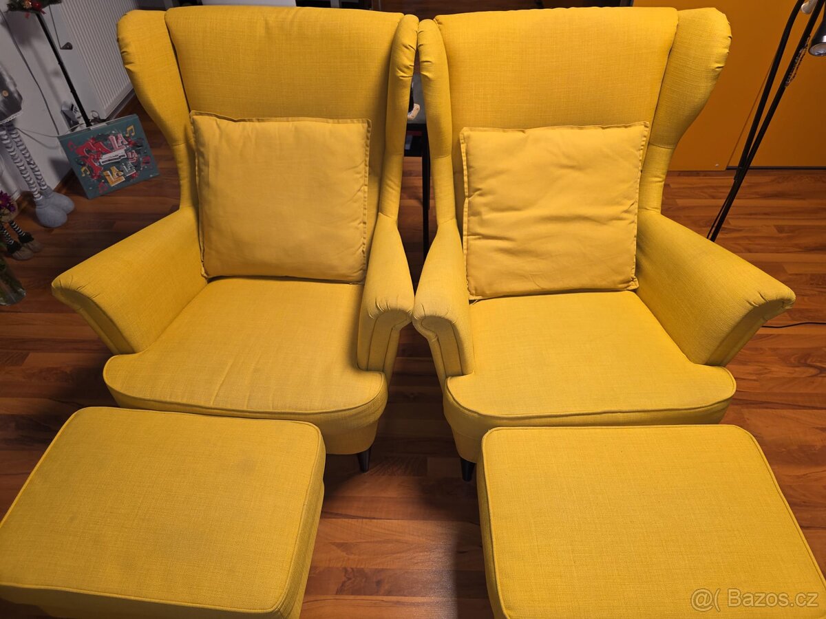 Křeslo s taburetem Ikea 2x - 2