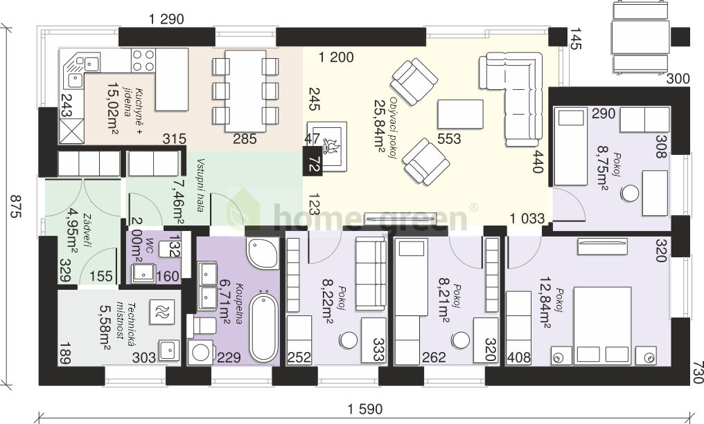 Prodej RD na klíč 5+KK-106 m², poz.-800 m²,Veverské Knínice - 2