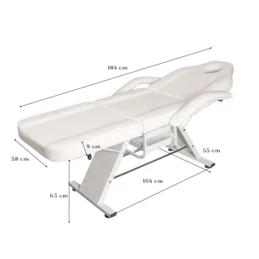 Kosmetické lehátko – bílé, jako nové - 2