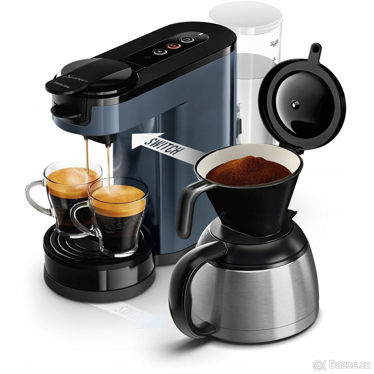 Kávovar PHILIPS 2v1 Senseo Switch HD7891/79 - SLEVA 70% - 2