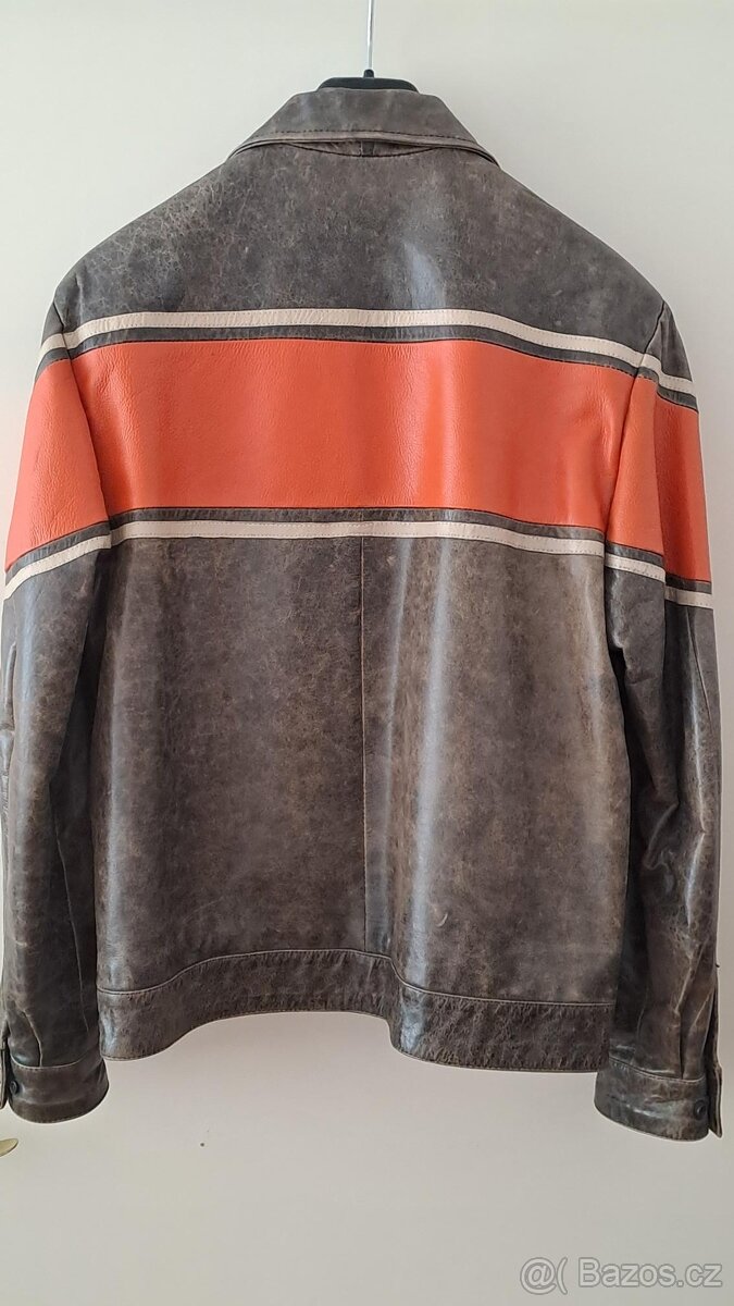 Pásnká kožená bunda L - 2
