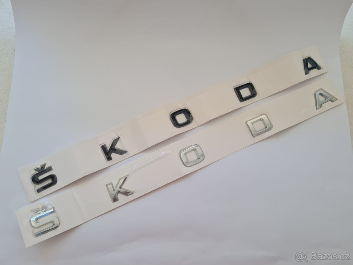 ŠKODA nápisy ČIERNE / CHROMOVE - 2
