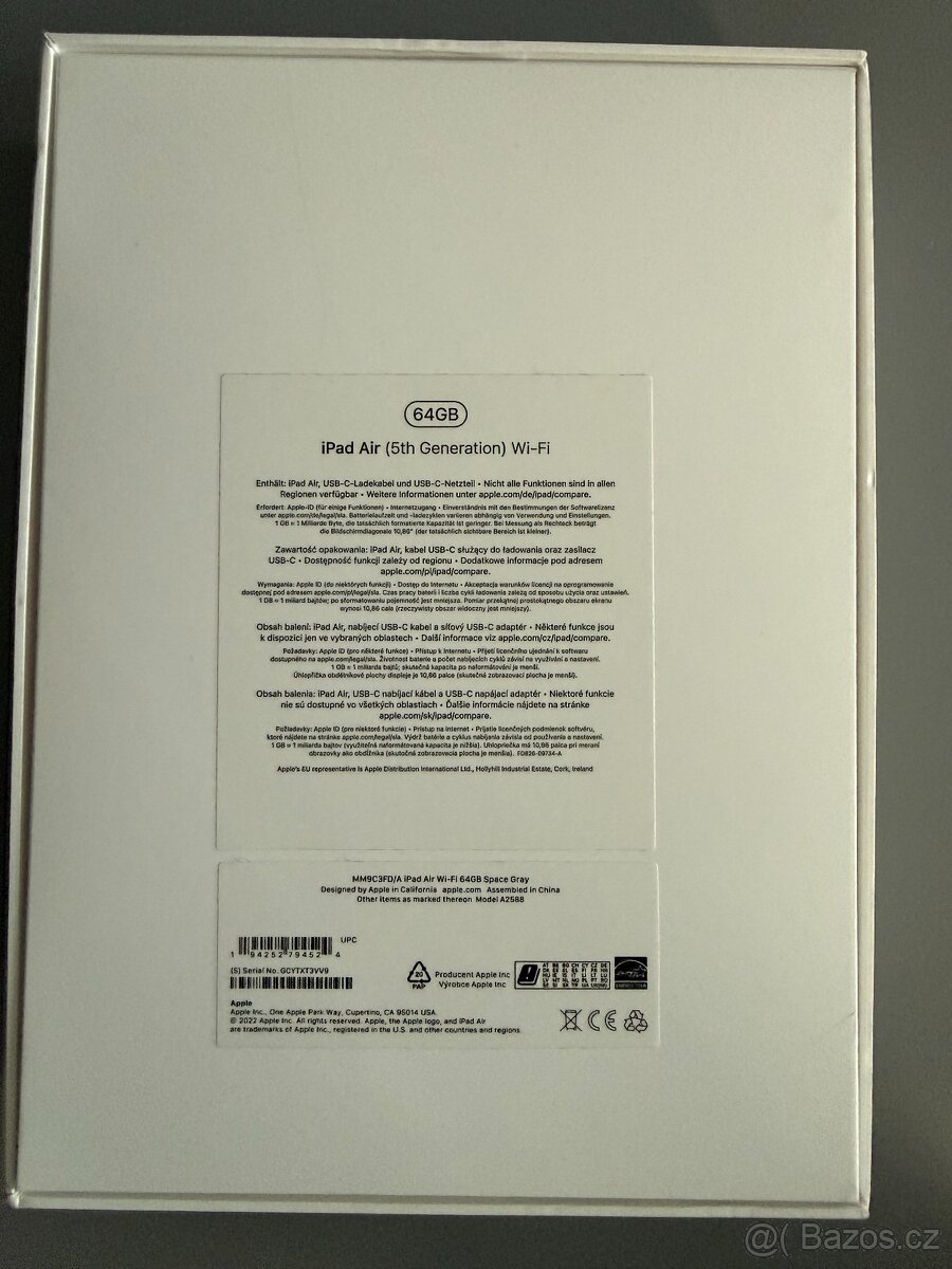 Apple iPad Air M1 64GB WiFi, 2022 vesmírně šedý - 2