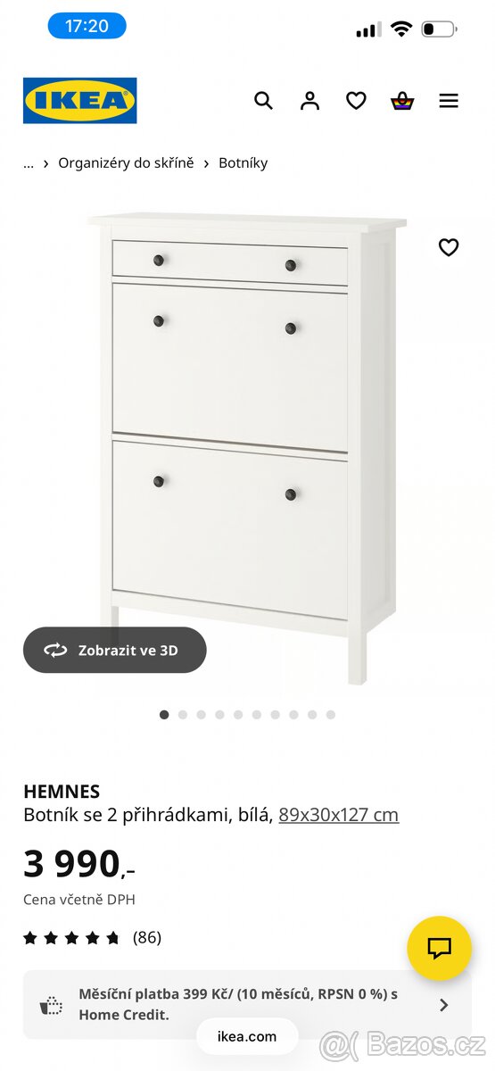 Botník HEMNES ( 2 KS) - 2