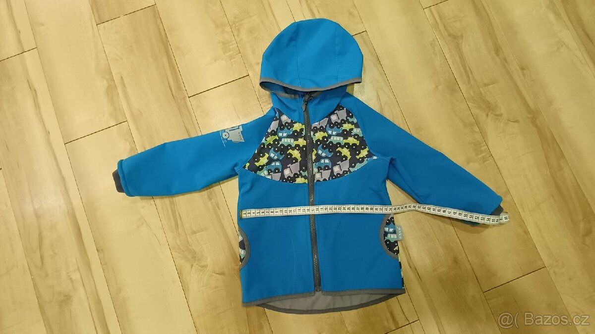 Unuo Děts. softshell bunda Basic Modrozel. Aqua Auta 92/98
- 2