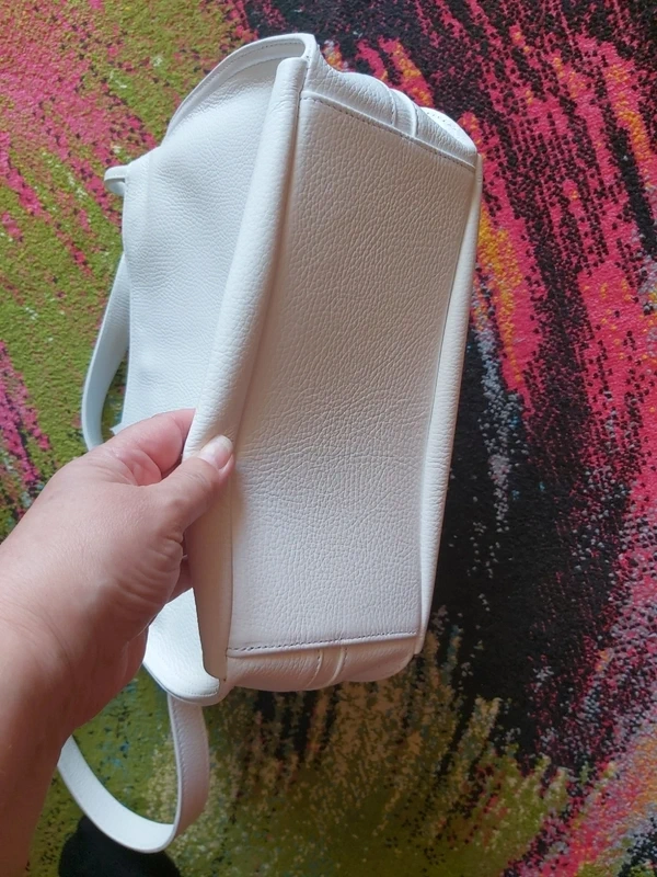 super bílá kožená kabelka Kara - 2