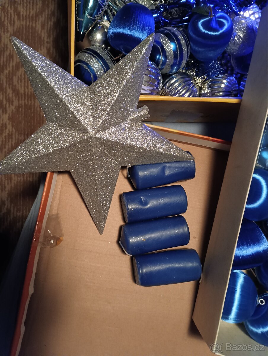 Modré vánoční ozdoby - 2