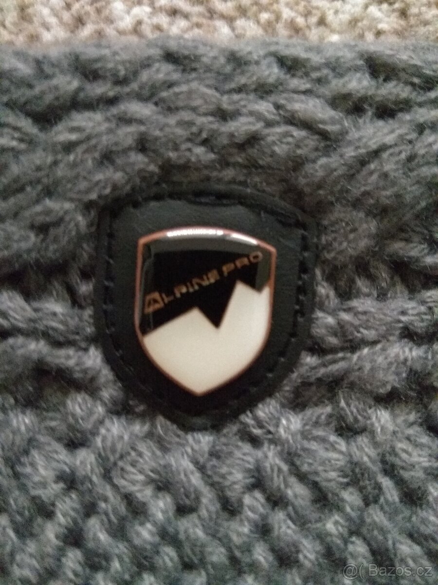 Nová unisex pletená zimní kruhová šála Alpine Pro - šedá - 2