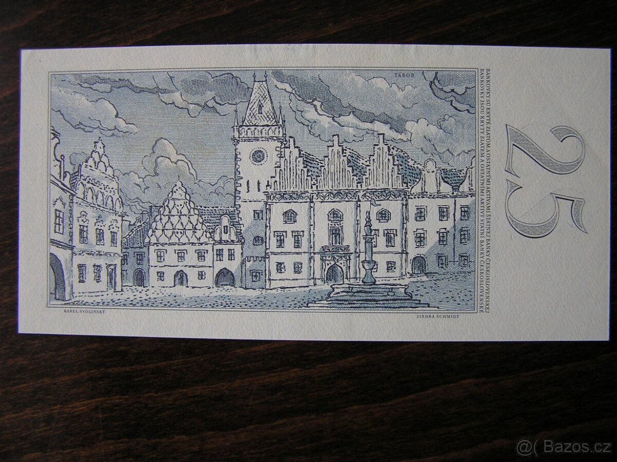 ČESKOSLOVENSKÉ BANKOVKY: 25-KORUN-1961 - 2