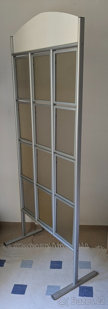 Info stojan na nabídky, hliníkový, 3x4 - 2