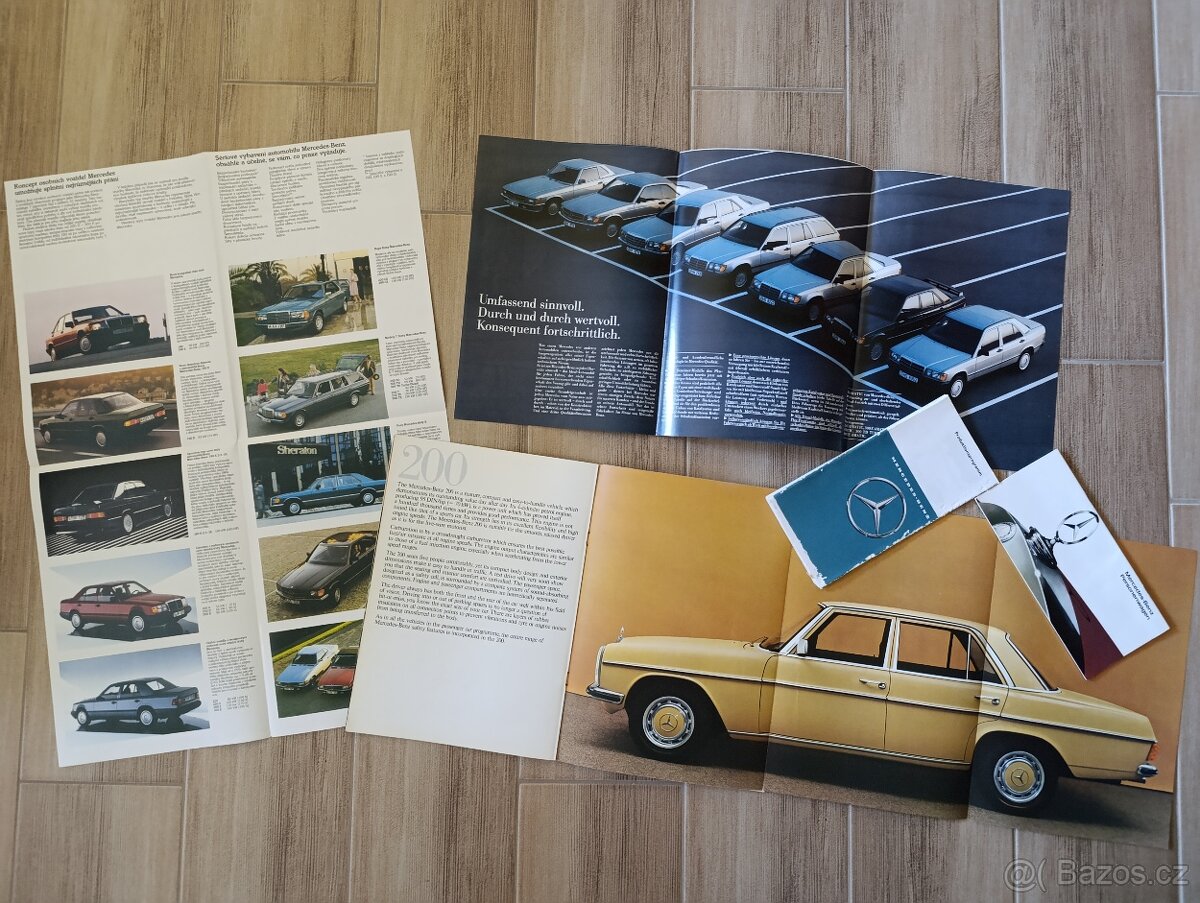 Prospekty Mercedes 60.-90. léta. - 2