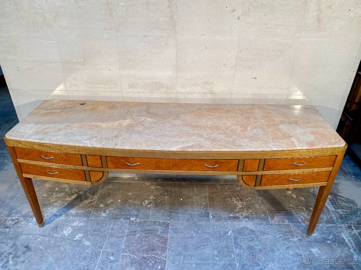 Psací stůl dlouhý oblé hrany - 197cm/61cm výška 78 cm - 2