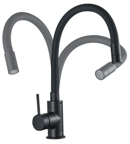 KUCHYŇSKÁ DŘEZOVÁ FLEXIBILNÍ BATERIE DELINIA ELLA / ČERNÁ - 2