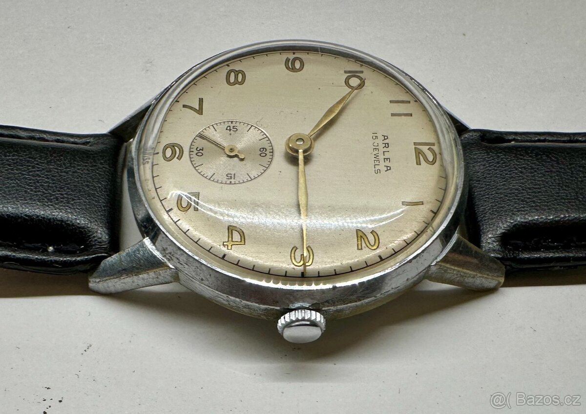 VINTAGE náramkové hodinky SWISS mechanické ARLEA funkční - 2