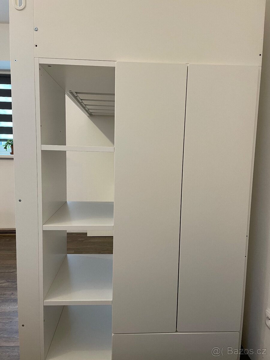 Patrová postel se stolem a skříní IKEA - 2