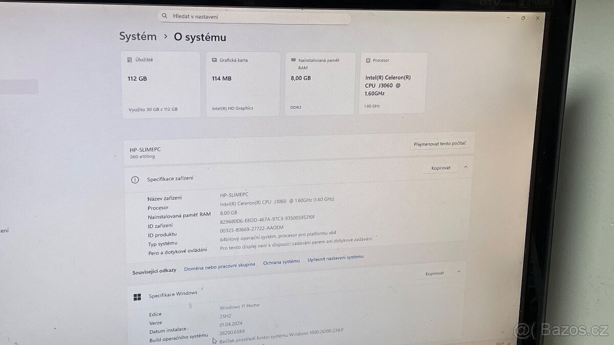 HP Slimeline 260 (win 11) - 2