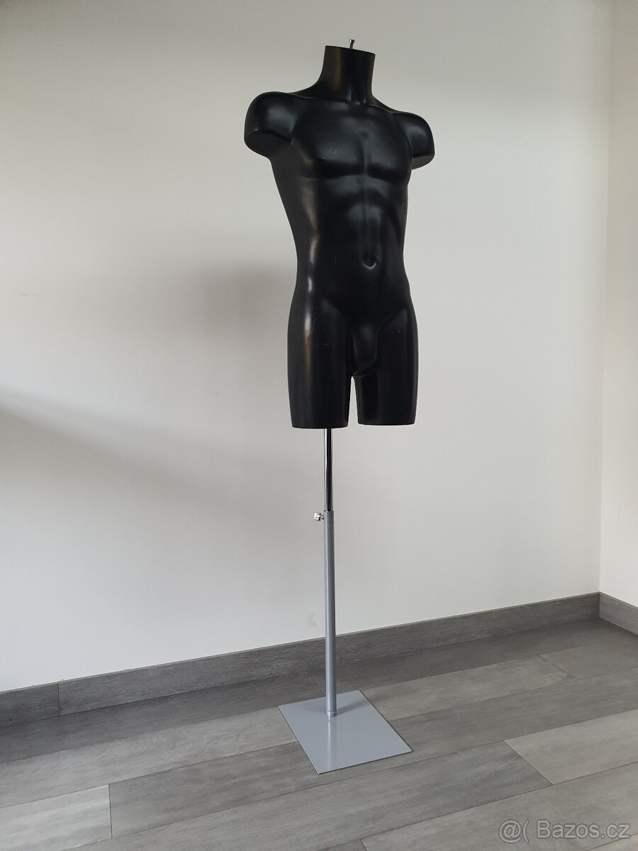 Bysta černá pánská - plastové torzo - 2