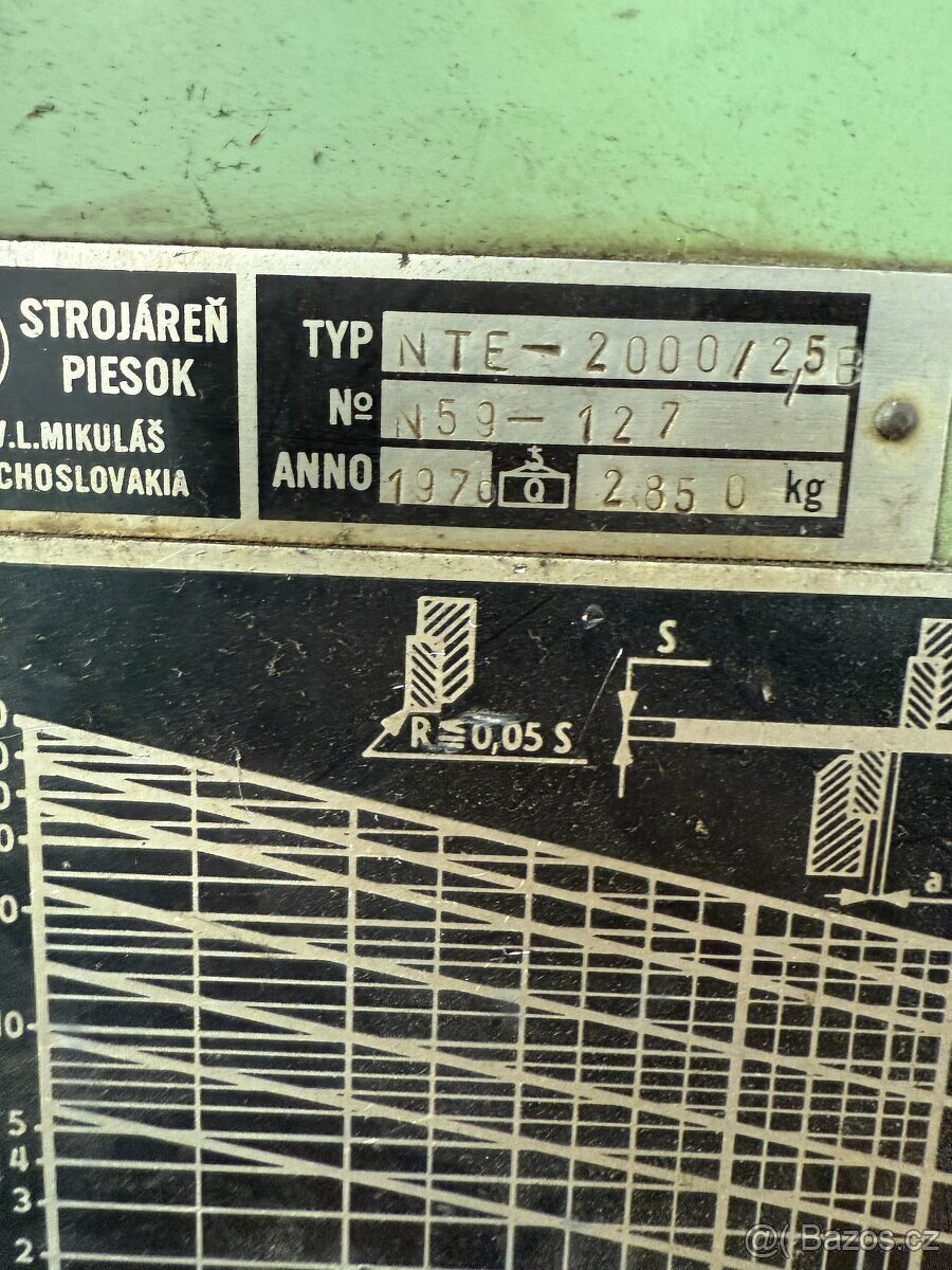 Tabulové nůžky NTE 2000/2,5 - 2