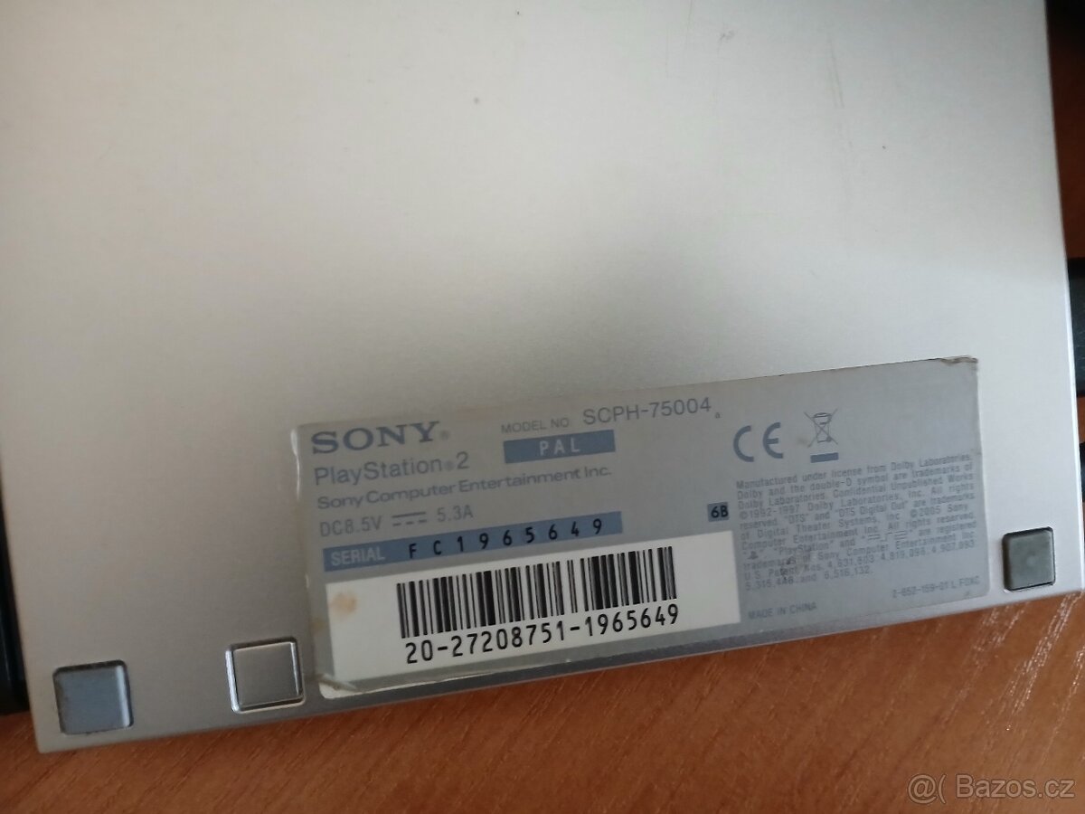 Playstation 2 silver + příslušenství originál čip - 2