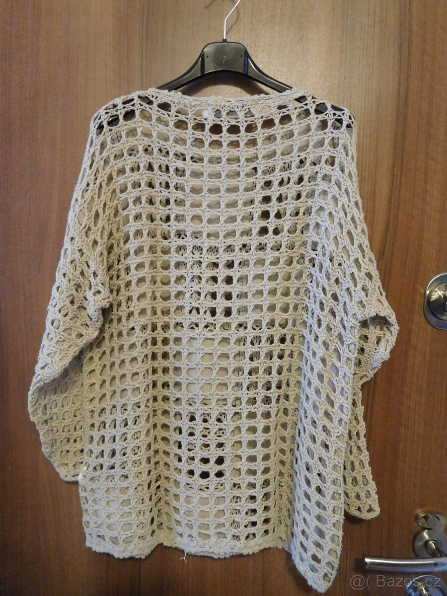 Letní lněná halena, černý top, šaty - 2