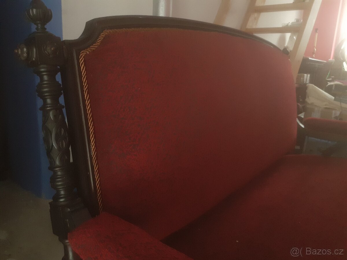 Starožitna sofa 2 křesla II - 2