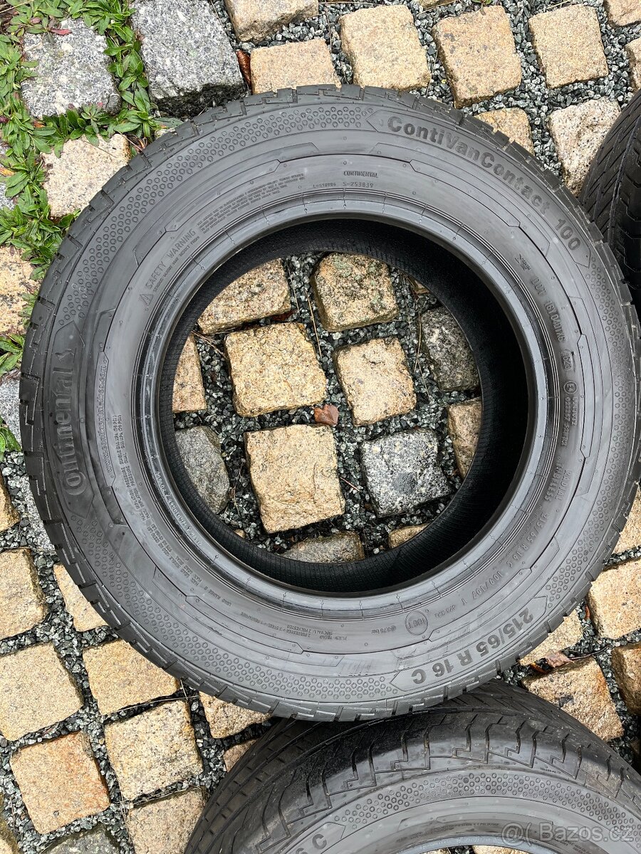 4x letní pneu Continental 215/65/16C - 2