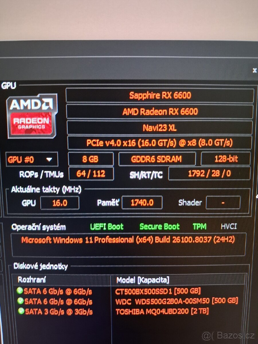 Prodám Radeon RX 6600 8GB - 2