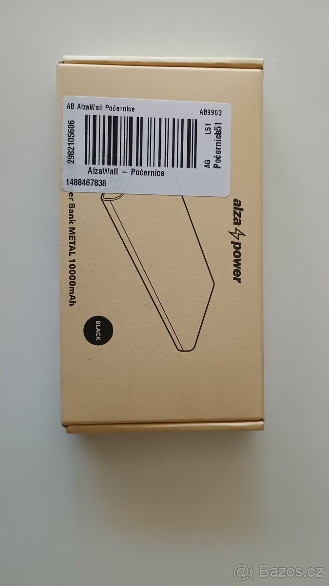 AlzaPower Metal 10000mAh Fast Charge + PD3.0 černá - 2